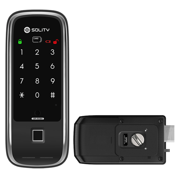 SOLITY GR-50BK Fingerprint Rim Lock